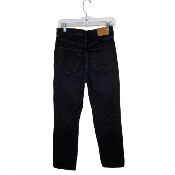 Denim Forum Aritzia The Bonet High Rise Loose Black Jeans Distressed Size 25 - Picture 3 of 10